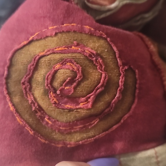 Rising International boho hippie patchwork peace hooded sweatshirt jacket hoodie - Picture 6 of 8